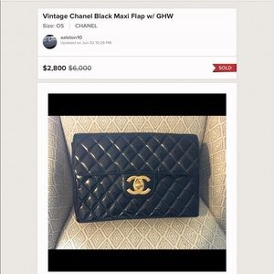Vintage Chanel Black Maxi Flap for Neka_closet